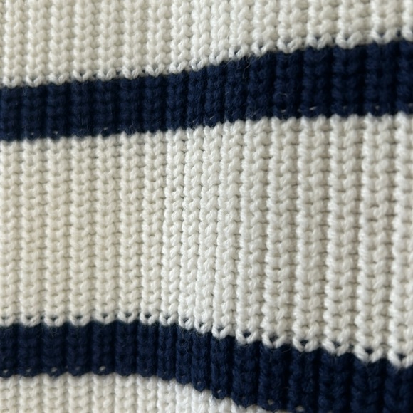 Marled Reunited Clothing Ribbed Oversize Striped Sweater w Side Button Detail - Picture 9 of 9